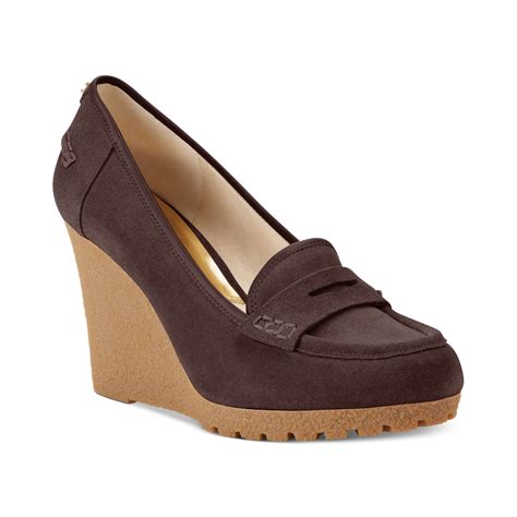 michael kors suede rory loafer wedge|Michael Michael Kors Women's Rory Loafer Wedge Walnut .